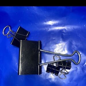 Black Binder Clips Set